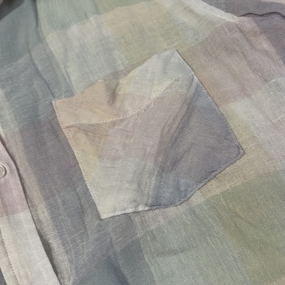 Rails Charli Pastel Buffalo Linen Blend Button Down Size S - Picture 4 of 10